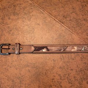 John Deere Boys Leather Camo Belt Size 22